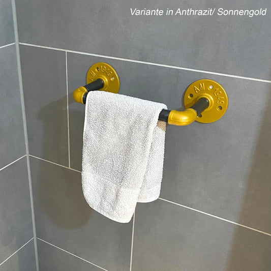 SteelDesign Hamburg Handtuchhalter BADIA SMALL Anthrazit Gold Badezimmer