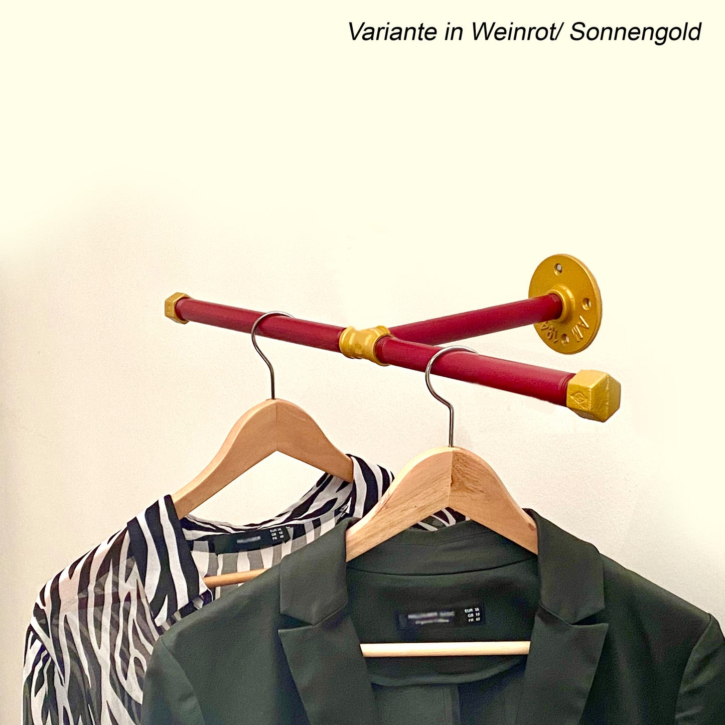 Industrial Rohrdesign T-Bar Garderobe Steeldesign Hamburg